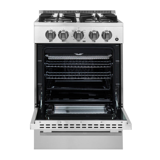 Forno Breno 24-Inch Freestanding Gas Range, Compact Design, Energy Efficient