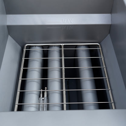 Forno Commerciale Natural Gas Deep Fryer, 3 Burners 90,000 BTU, 40 lbs, Millivolt Control