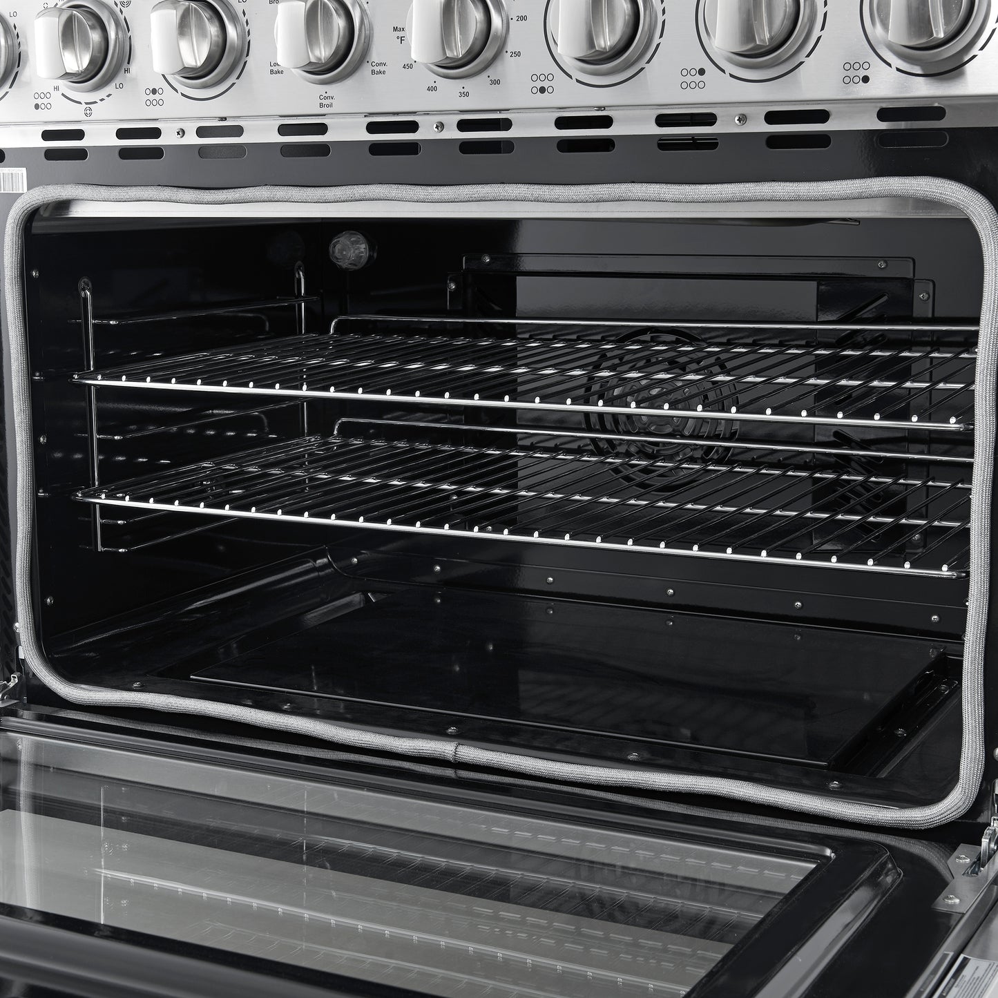 Forno Paolo 36 Inch Freestanding Electric Range, Stainless Steel, 5.44 cu.ft, True Convection Oven, Energy Efficient