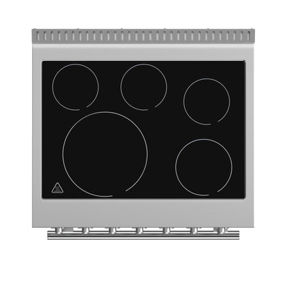 Forno Paolo 30-Inch Freestanding Electric Range, Stainless Steel, 4.38 cu.ft, True Convection Oven, Energy Efficient