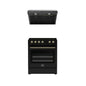 FORNO Premium 2-Piece Kitchen Bundle - Leonardo Espresso 30" Black Range, 30" Black Range Hood - FBDL-002-02CA