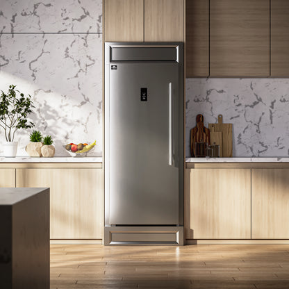 Forno Fortezza 32 Inch Left-Swing Freezer with Trim Kit, Stainless Steel, with Automatic Ice Maker