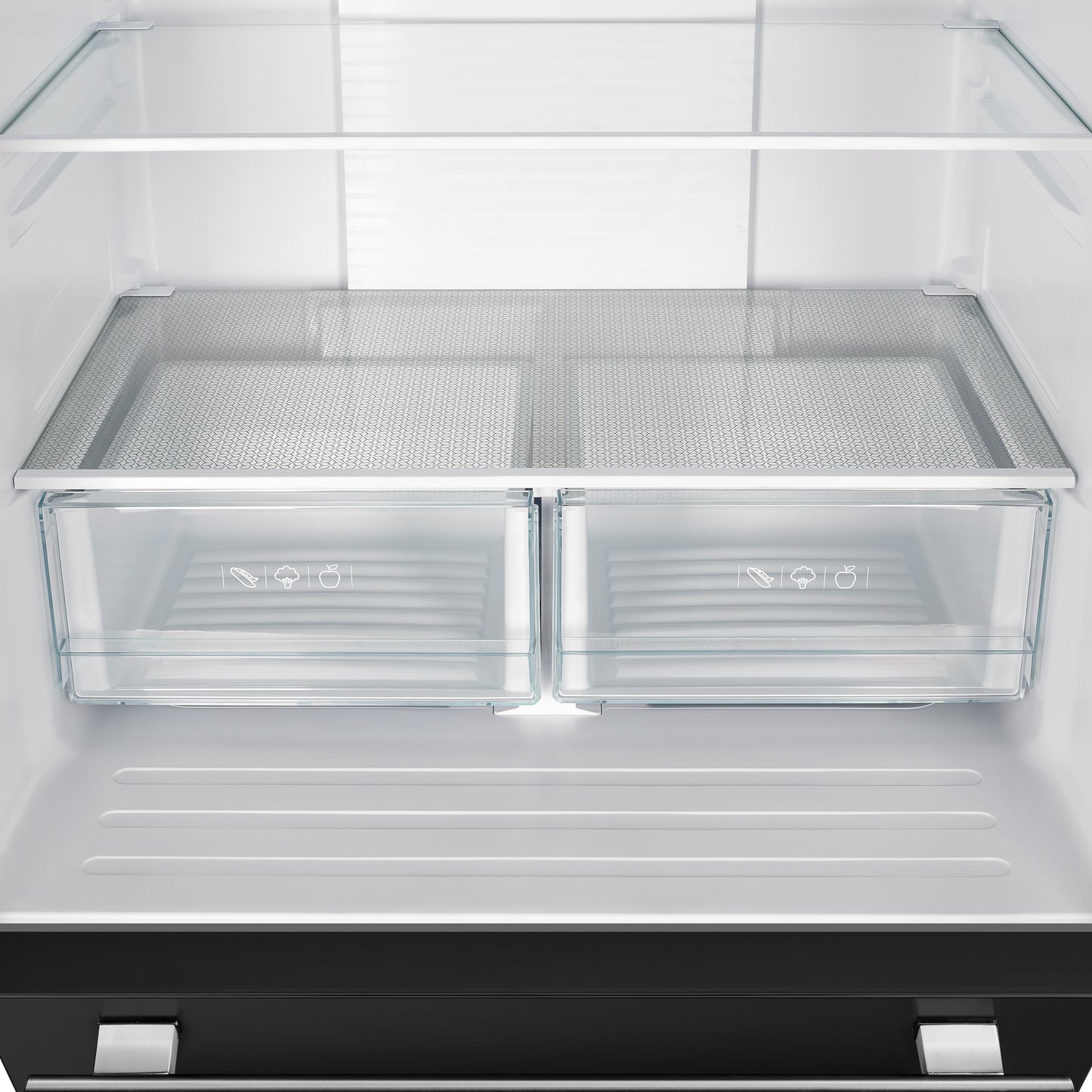 Forno Gallipoli Espresso 30-Inch Black French Door Refrigerator, Bottom Freezer, 17.5 Cu. Ft., No Frost, Ice Maker