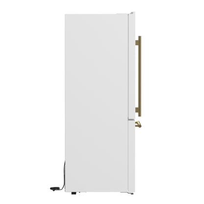 Forno Milano 2-Piece 62-Inch Freestanding Dual Bottom Freezer Refrigerator, White – 34.4 cu.ft, Touch Control, Ice Maker