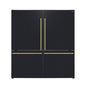 Forno Milano 2-Piece 62-Inch Freestanding Dual Bottom Freezer Refrigerator in Black – 34.4 cu.ft, Touch Control, Ice Maker
