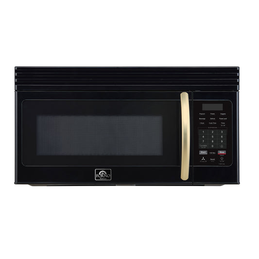 Forno Scalo 30-Inch Over the Range Microwave, Black – 1.6 cu.ft, 300 CFM Vent, Touch Control, LED Light