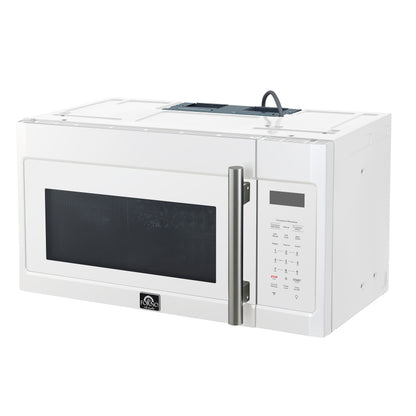 Forno Fornace 30-Inch Over the Range Convection Microwave, White – 1.5 cu.ft, 300 CFM Vent, Touch Control, LED Light