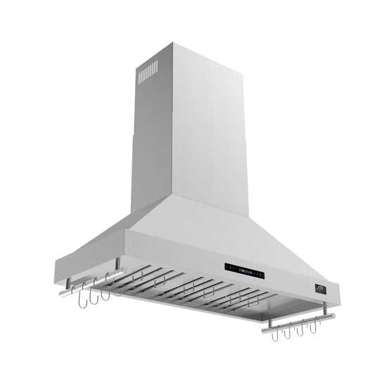 Forno Venezia 48 Inch Wall-Mounted Range Hood with Touch Controls and Baffle Filters