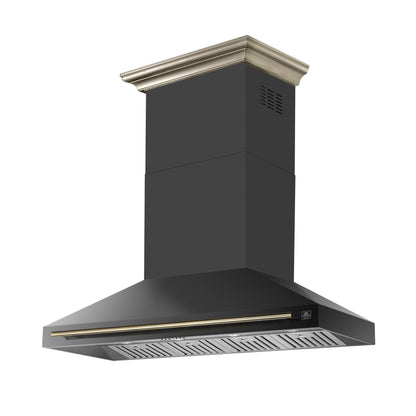 Forno Aria 60 Inch Wall-Mounted Range Hood in Black