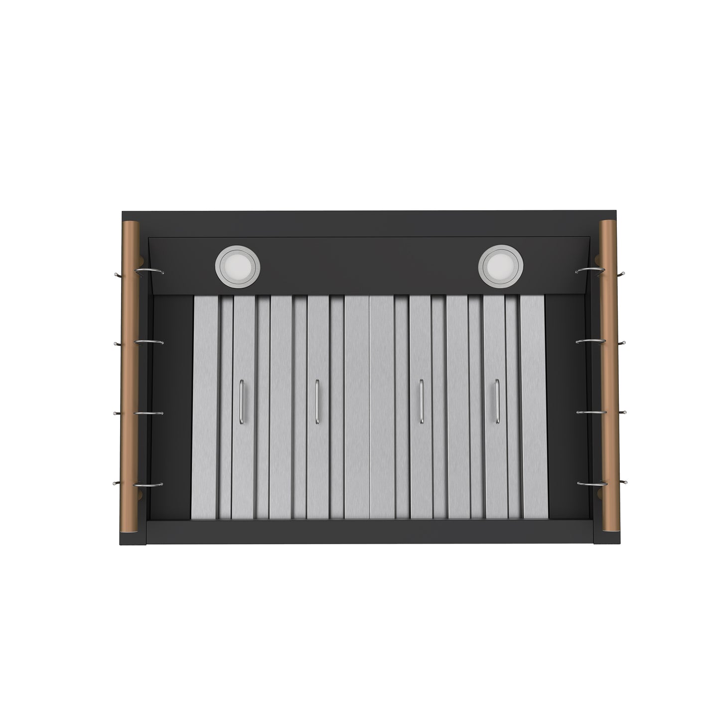 Forno Venezia 30 Inch Wall-Mounted Range Hood in Black with Touch Controls and Baffle Filters