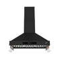 Forno Venezia 36 Inch Wall-Mounted Range Hood in Black with Touch Controls and Baffle Filters