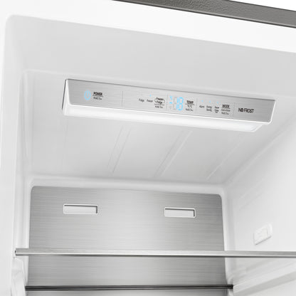 FORNO Maderno 28" Left Swing Convertible Freestanding Refrigerator/Freezer in Stainless Steel 13.6 cu.ft.