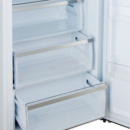 Forno Maderno 2-28-Inch Wide Convertible Refrigerator/Freezer in White, Decorative Trim, 27.2 cu.ft, 84-Inch High, ENERGY STAR Certified