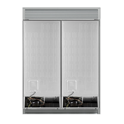 Forno Maderno 2-28-Inch Wide Convertible Refrigerator/Freezer in Black, Decorative Trim Grill, 27.2 cu.ft, 84-Inch High, ENERGY STAR Certified