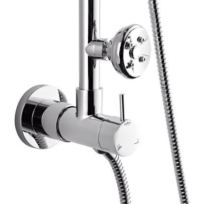 Forno Acqua AcquaSPA Retrofit Shower, Overhead Rainfall Shower, Handheld Shower Head, Body Jets, 6 Way Diverter, Polished Stainless Steel Finish, 1.8 GPM Flow Rate