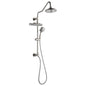 Forno Acqua AcquaFALL Shower, Brushed Nickel Finish, Overhead Rainfall Shower, 7 Way Diverter, Handheld Shower Head, Body Jets, 2.5 GPM Flow Rate