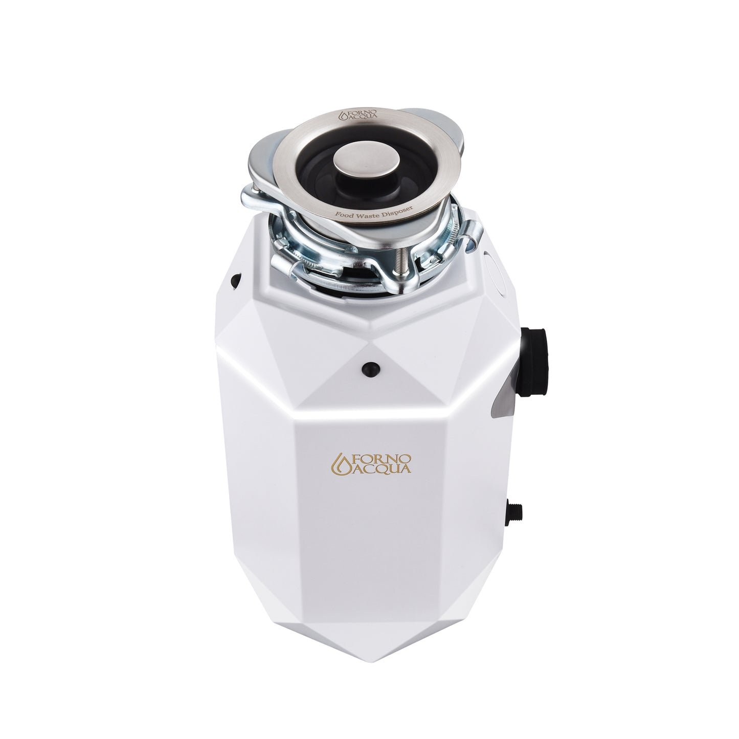 FORNO ACQUA BrightDIAMOND Moonstone 3/4HP Super Quiet Garbage Disposal Corded with Motion Sensor Cabinet Light & Pre-Wired Air Switch